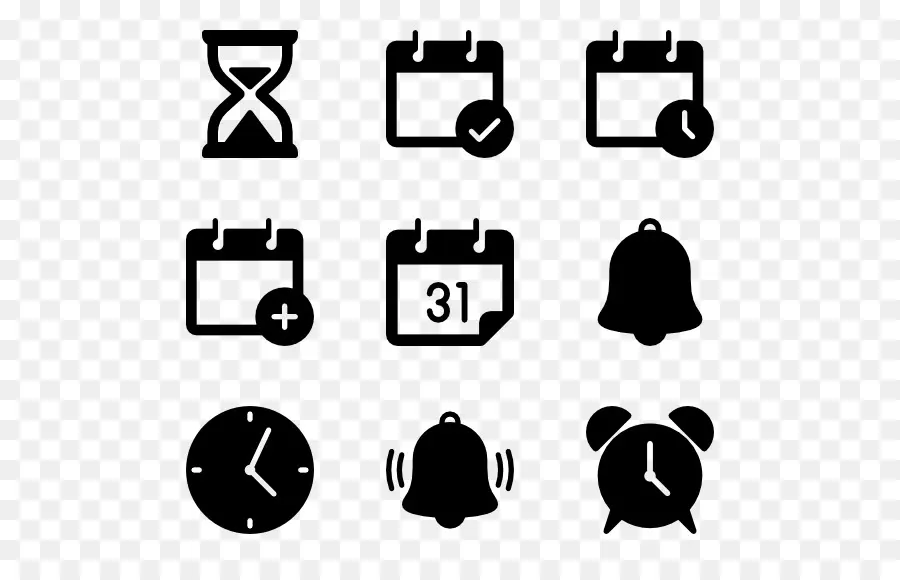 Iconos De Calendario Y Hora，Calendario PNG