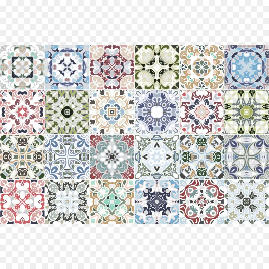 Azulejos Estampados，Diseño PNG