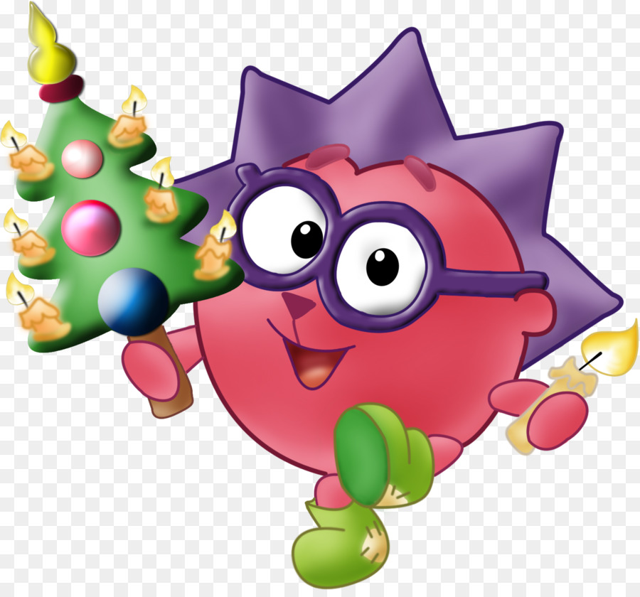 Personaje Animado Con árbol De Navidad，Anteojos PNG