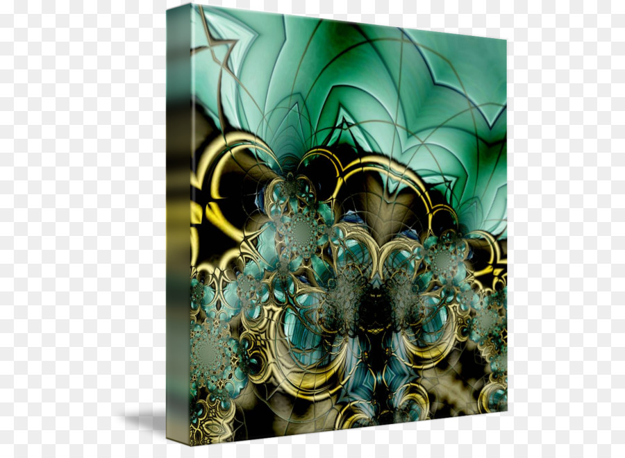 Arte Fractal，Teal PNG