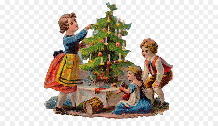 Niños Decorando El árbol De Navidad，Niños PNG