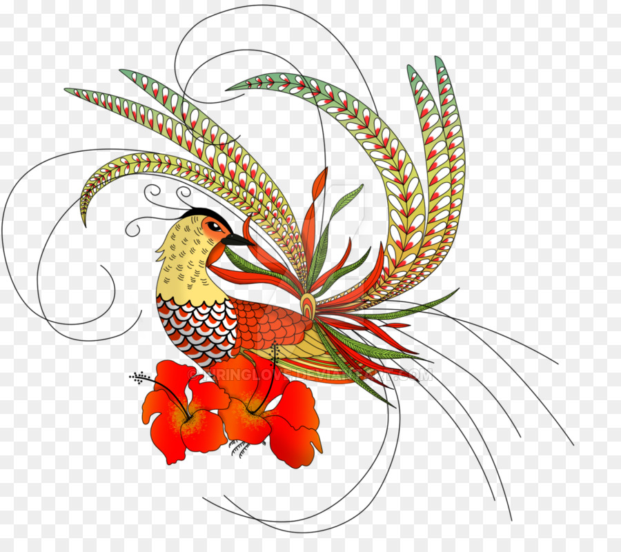 Gallo，Diseño Floral PNG