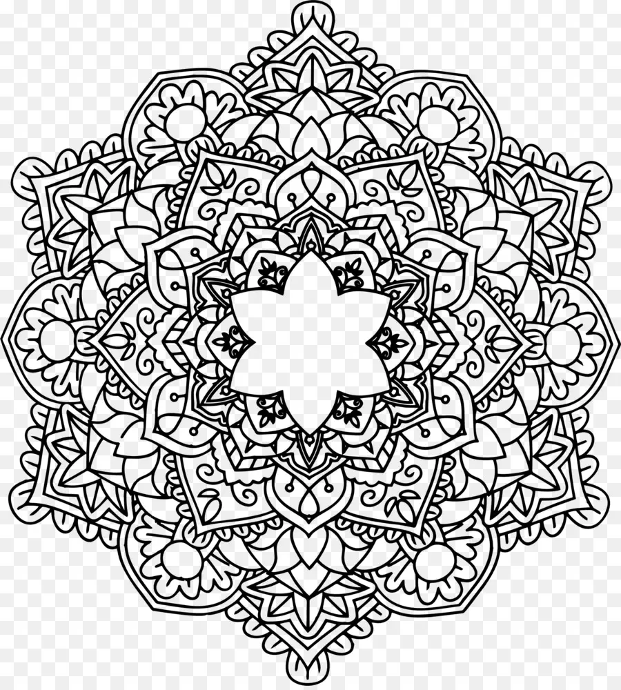 Mandala，Arte De Línea PNG