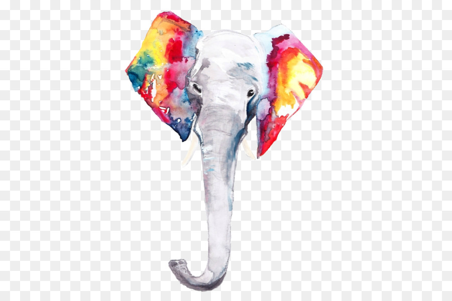 Elephantidae，Pintura A La Acuarela PNG