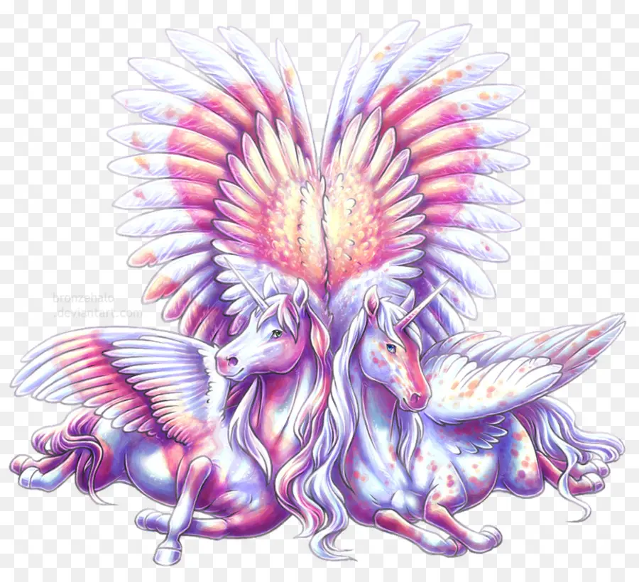 Unicornios Con Alas，Fantasía PNG