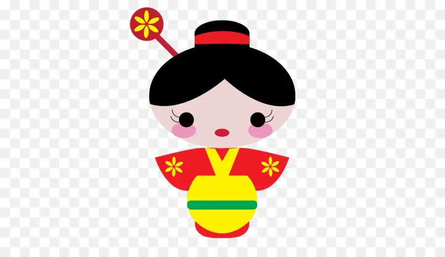 Kokeshi，Muñeca PNG