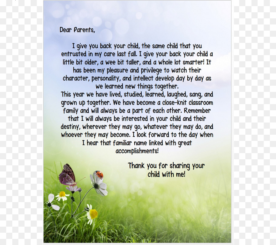 Carta De Agradecimiento，Los Padres PNG