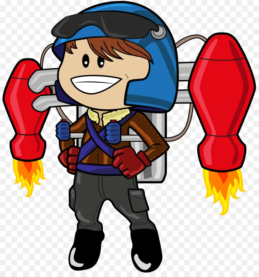 Niño Jetpack，Dibujos Animados PNG