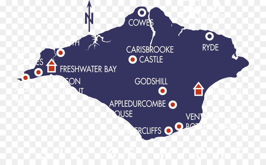 La Isla De Wight，Mapa PNG