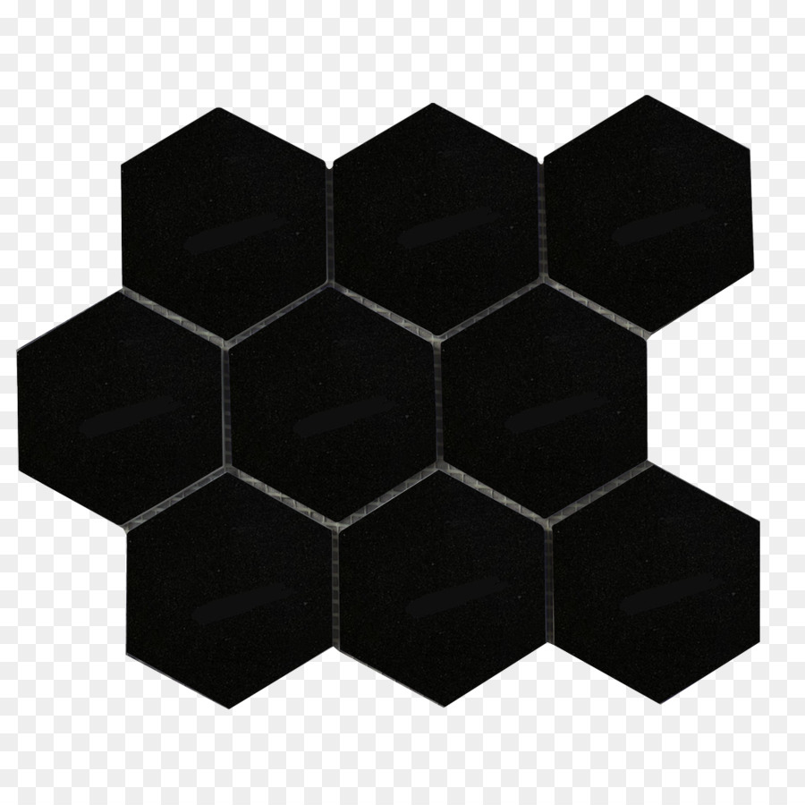 Azulejos Hexagonales，Negro PNG