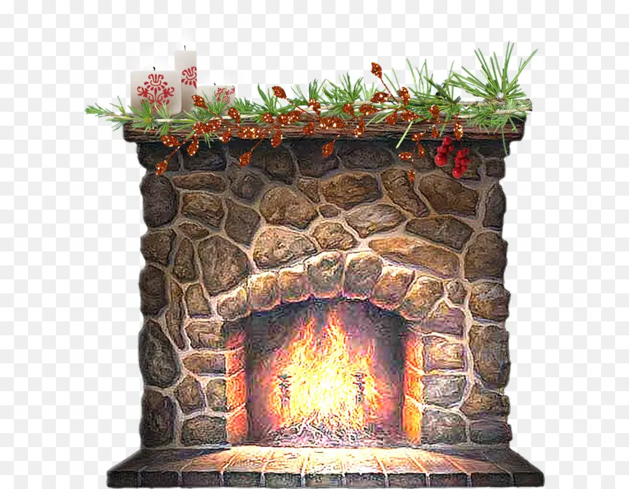 Chimenea De Piedra，Manto De Chimenea PNG