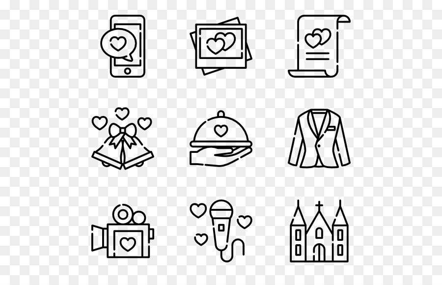 Iconos De Boda，Amar PNG