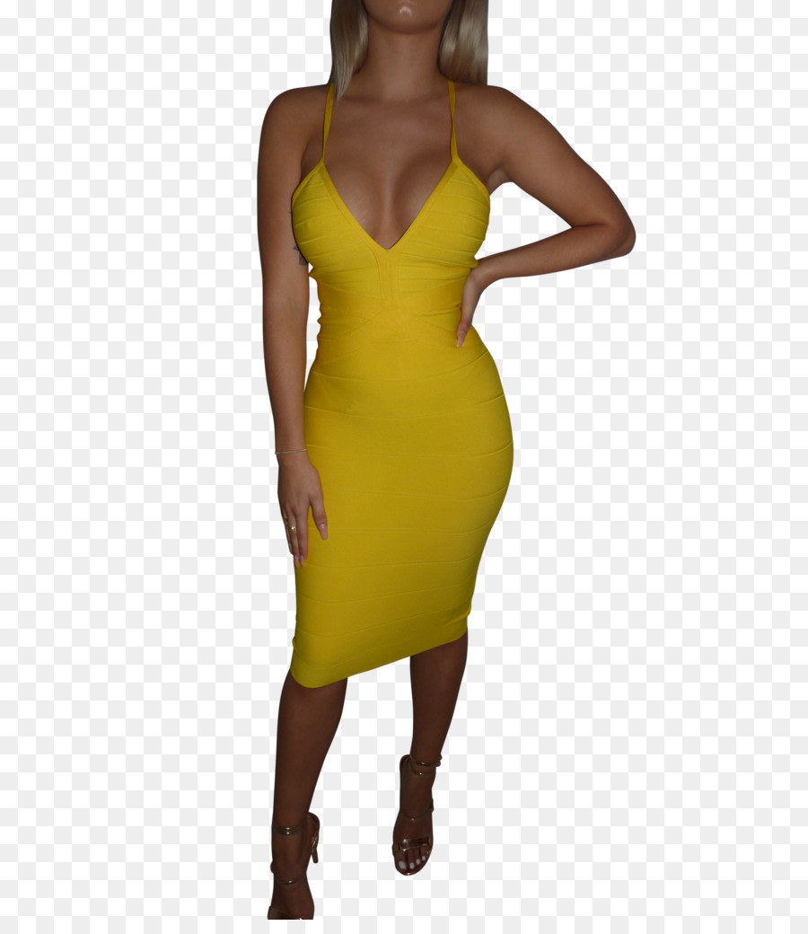 Amarillo，Vendaje Vestido PNG