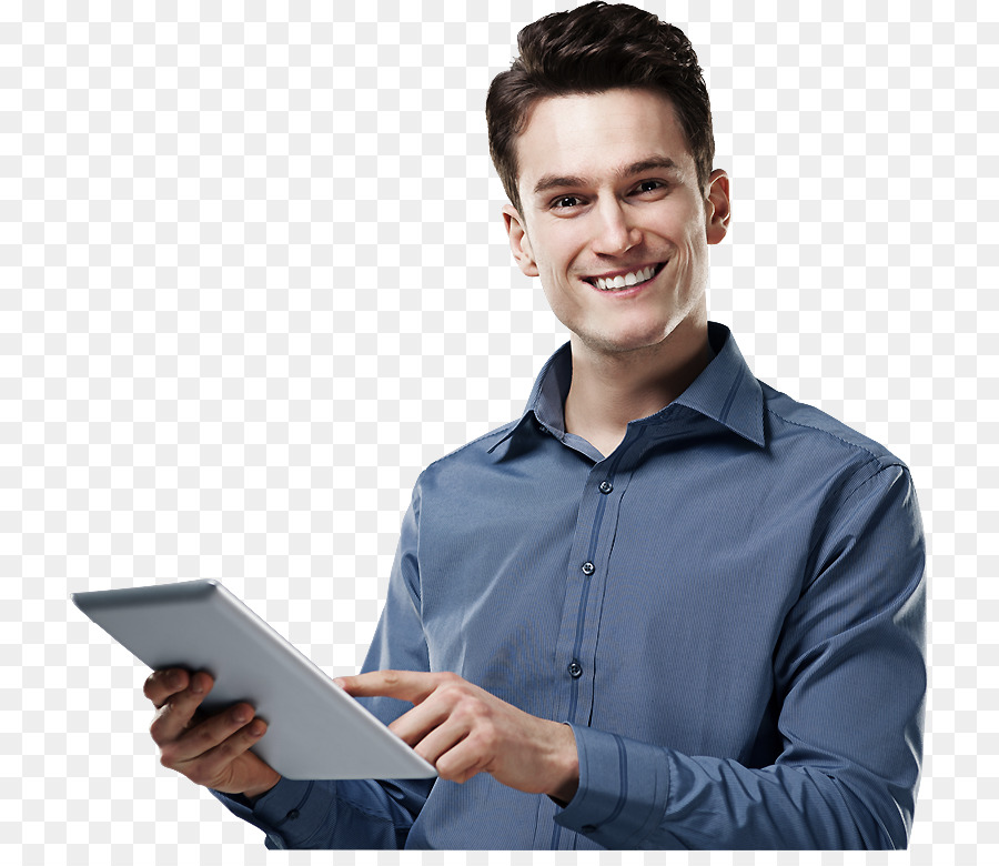 Hombre Con Tableta，Hombre De Negocios PNG