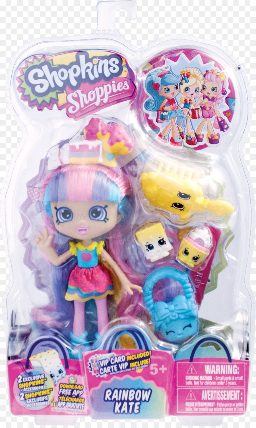 Muñeca，Shopkins Shoppies Arco Iris Kate PNG