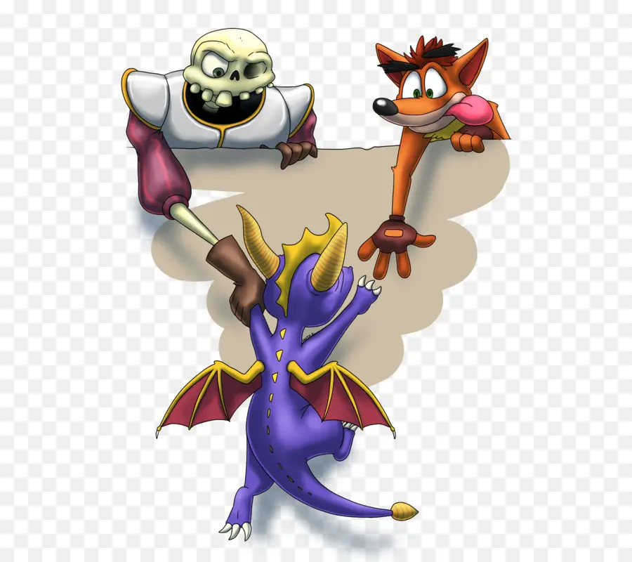 Crash Bandicoot Púrpura Ripto Rampage Y Spyro Naranja De La Corteza De La Conspiración，Medievil PNG