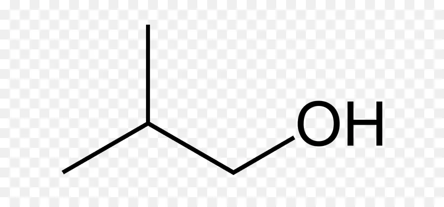 Isobutanol，Esquelético Fórmula PNG