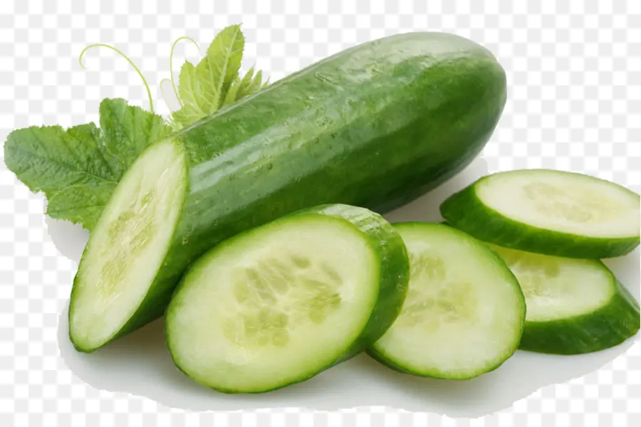 Pepino Verde，Rebanado PNG