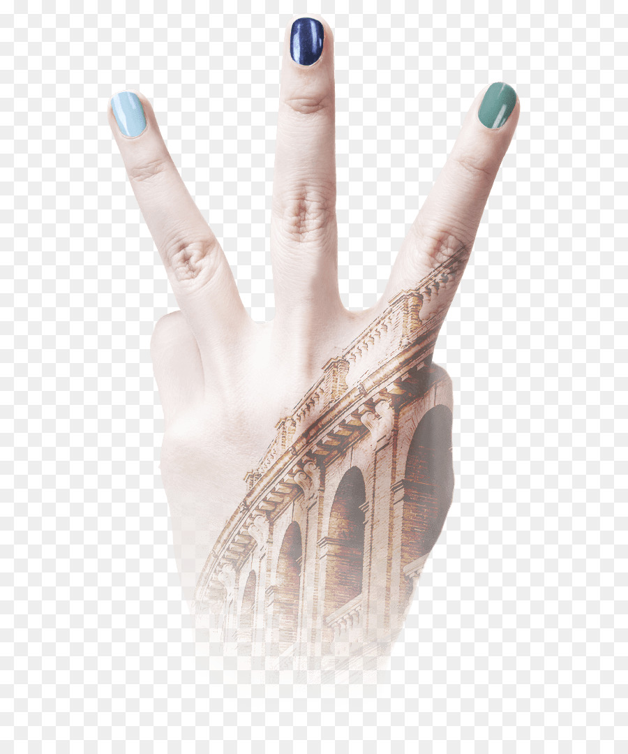 Mano Con Uñas Pintadas，Dedos PNG