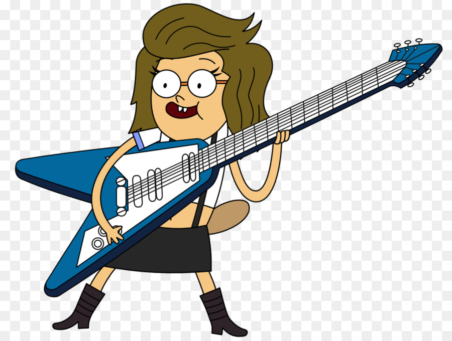 Chica De Dibujos Animados Con Guitarra，Chica PNG