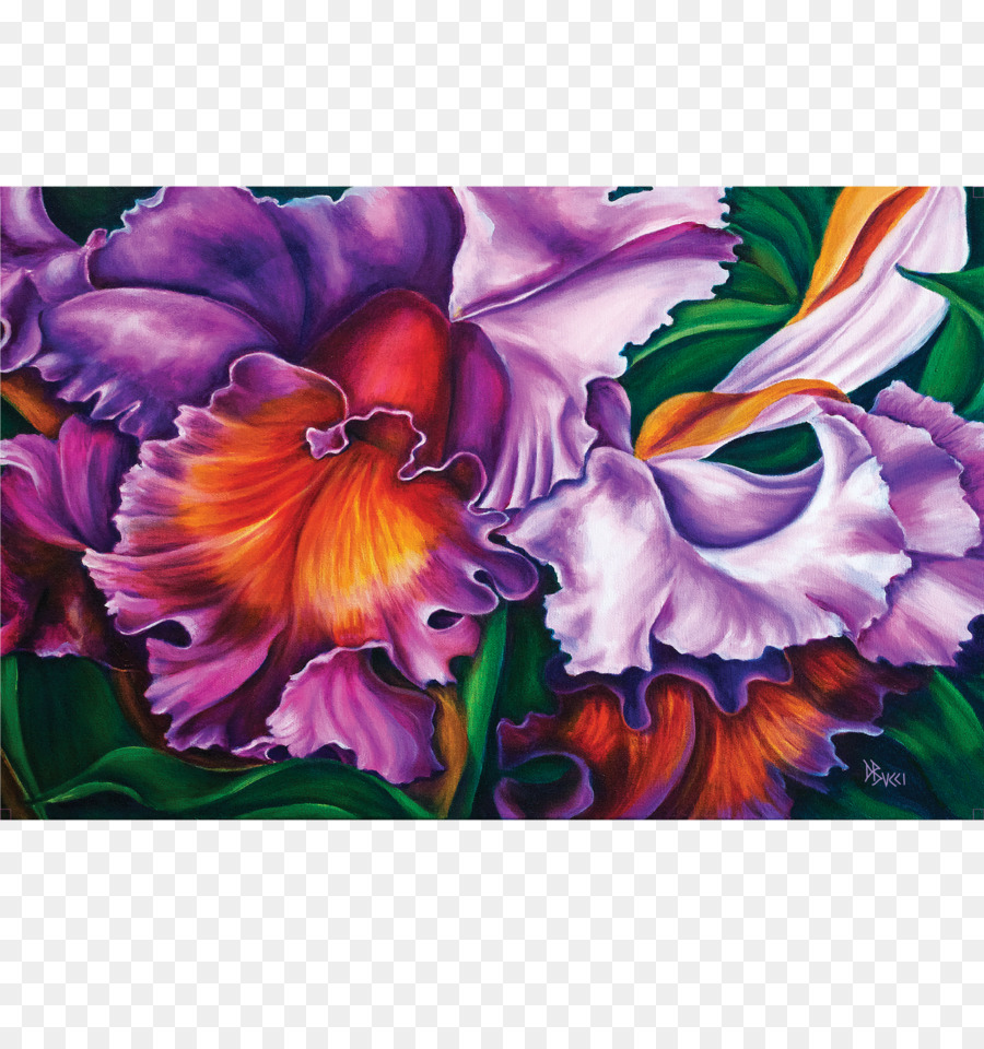 Pintura，Las Orquídeas Cattleya PNG