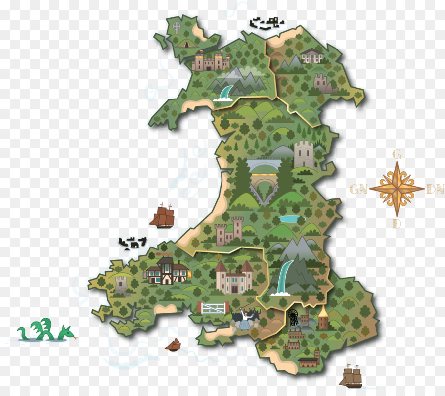 Gales，Mapa PNG
