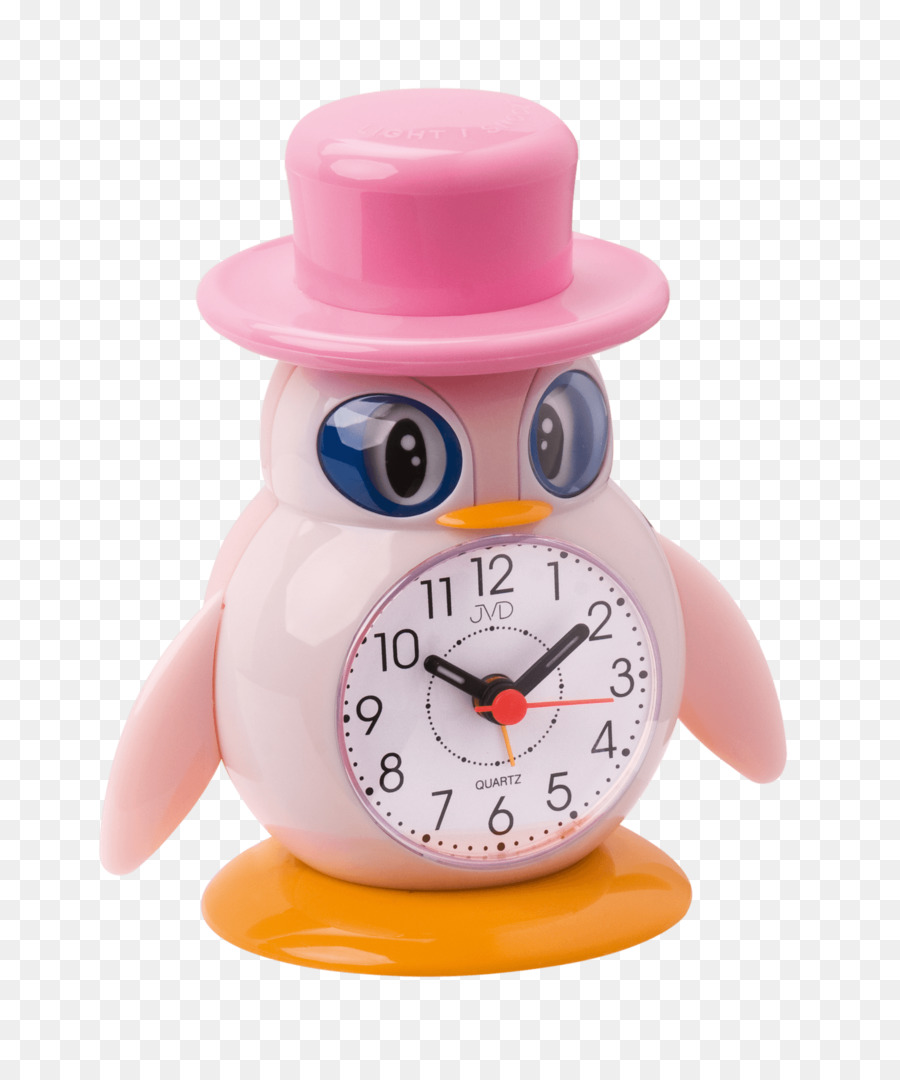 Reloj Pingüino，Sombrero Rosa PNG