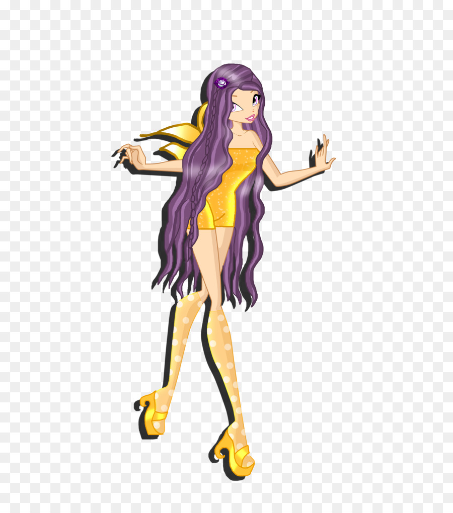 Chica De Pelo Morado，Moda PNG