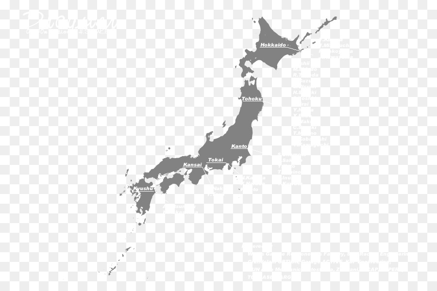 Japón，Mapa PNG