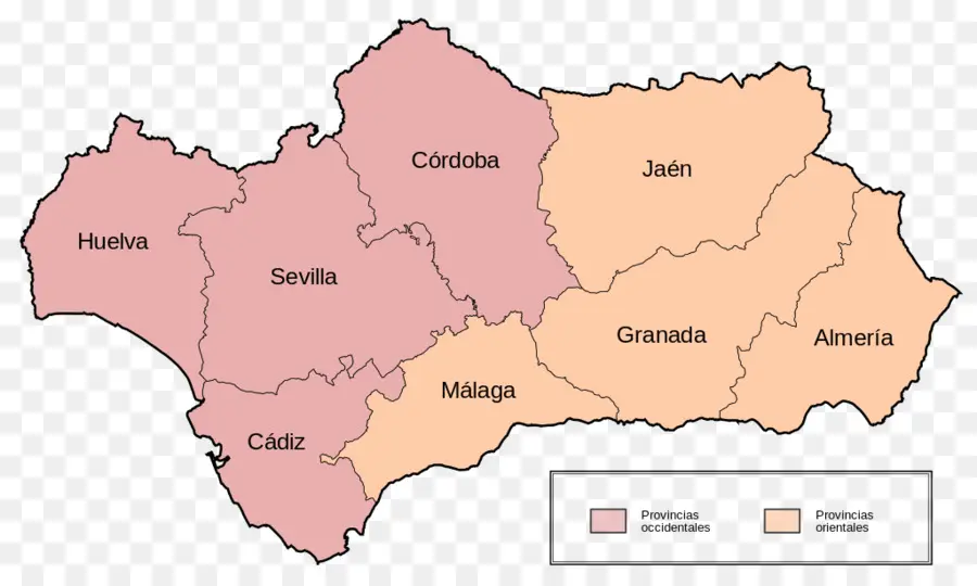 Andalucía，Mapa PNG