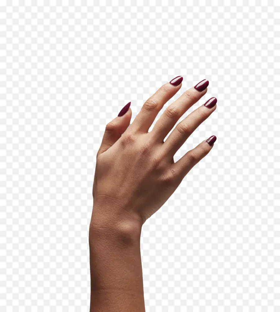 Mano Con Uñas Rojas，Manicura PNG