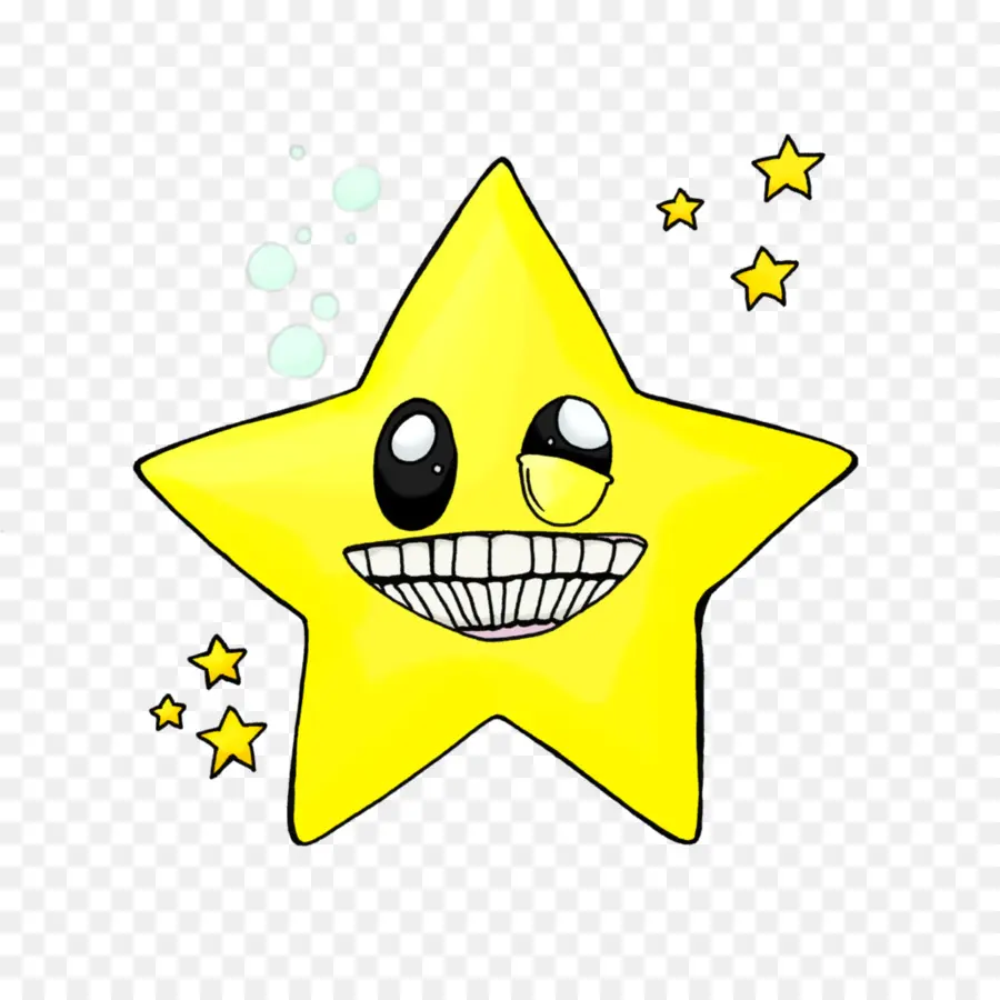 Estrella Amarilla，Sonriente PNG