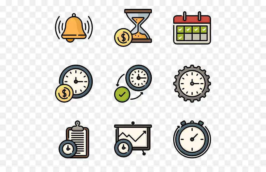 Iconos De Gestión Del Tiempo，Reloj PNG