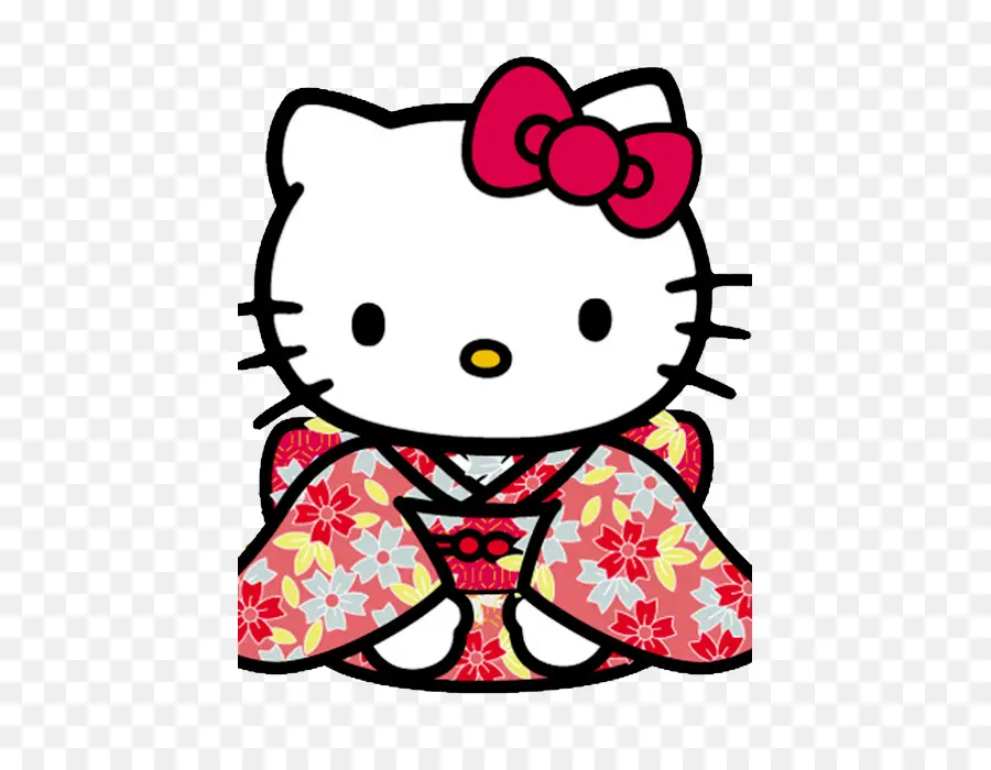 Hola Kitty En Kimono，Dibujos Animados PNG