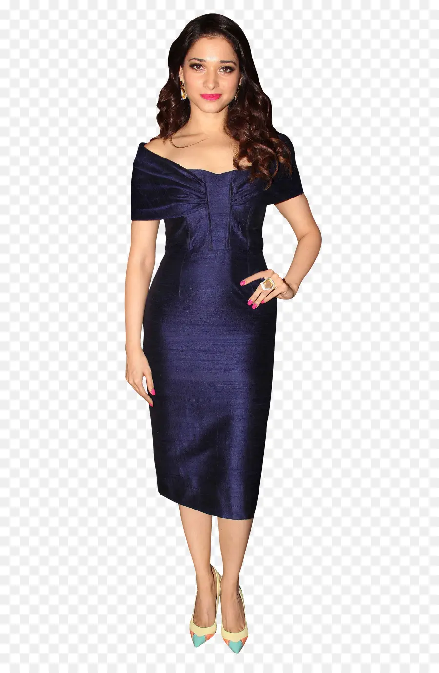 Tamannaa，Pequeño Vestido Negro PNG