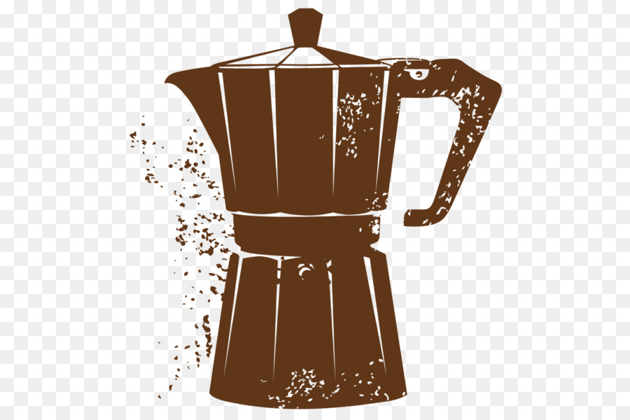 Cafetera Marrón，Olla Moka PNG