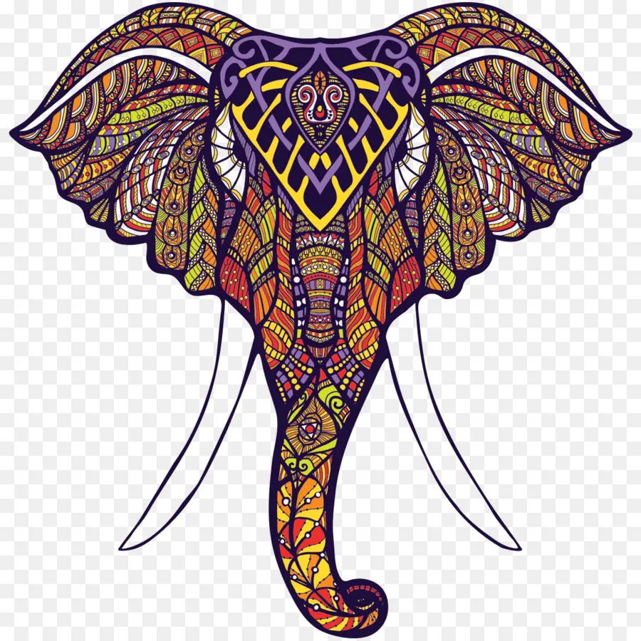 Elephantidae，Colorear Mandalas De Animales PNG
