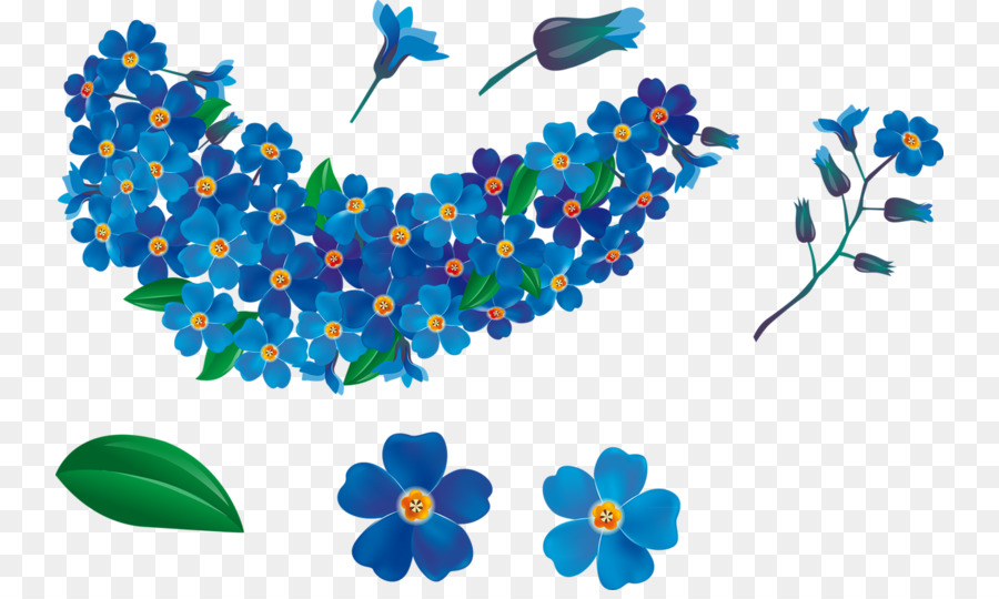 Flor，Azul PNG