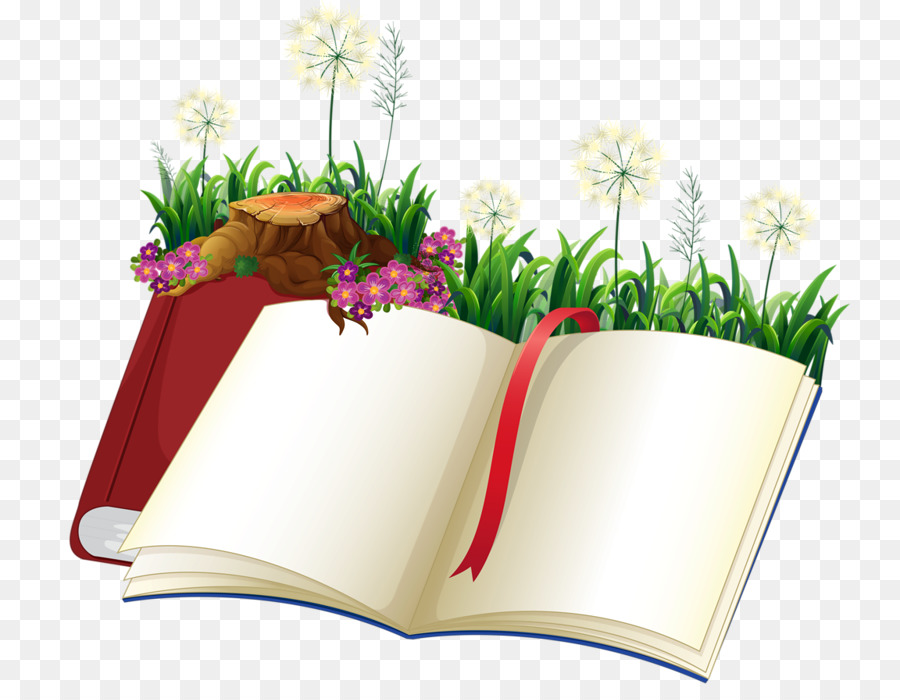 Libro Abierto，Flores PNG