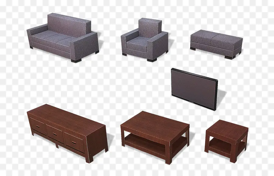 Conjunto De Muebles，Sala De Estar PNG