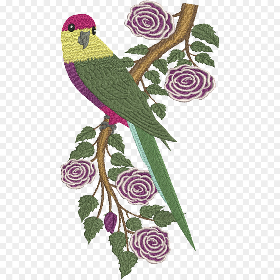 Diseño Floral，Loro PNG