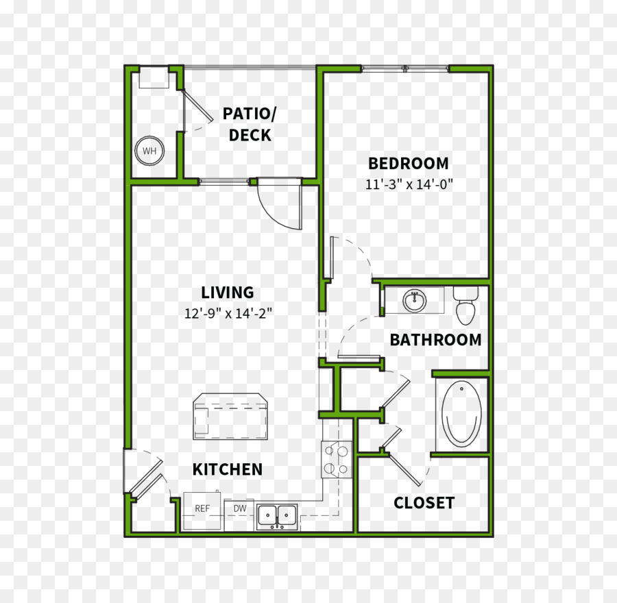 Plano De Planta Del Apartamento，Disposición PNG