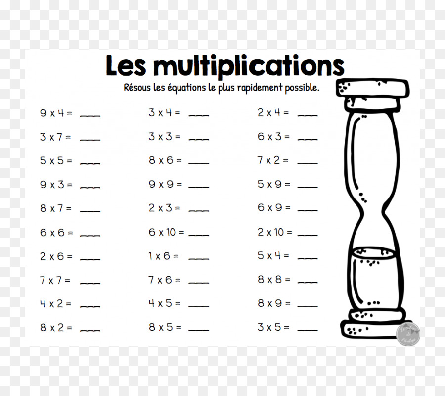 Hoja De Trabajo De Multiplicación，Multiplicación PNG