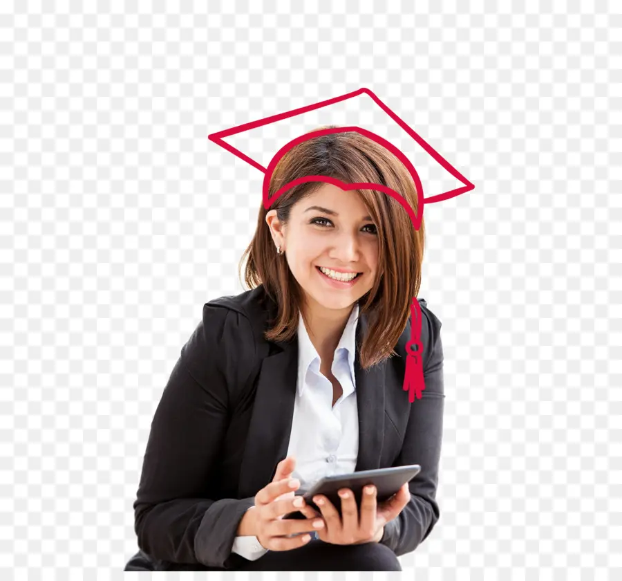 Mujer Con Gorro De Graduación，Graduado PNG