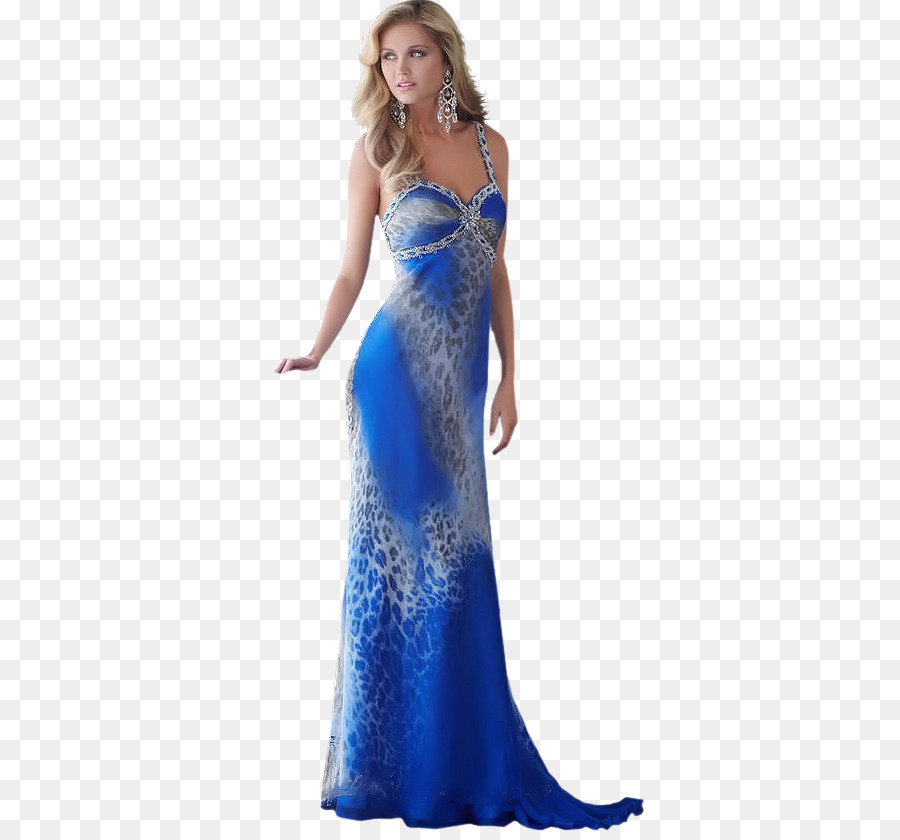 Vestido Azul，Moda PNG