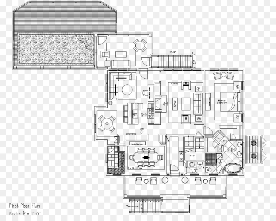 Plan De Piso，Dibujo Técnico PNG