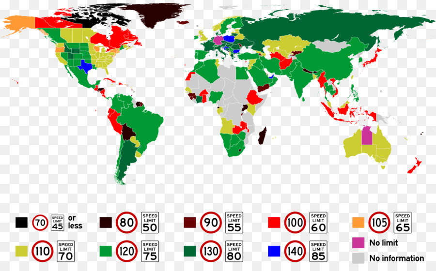 Límites De Velocidad Mundiales，Países PNG