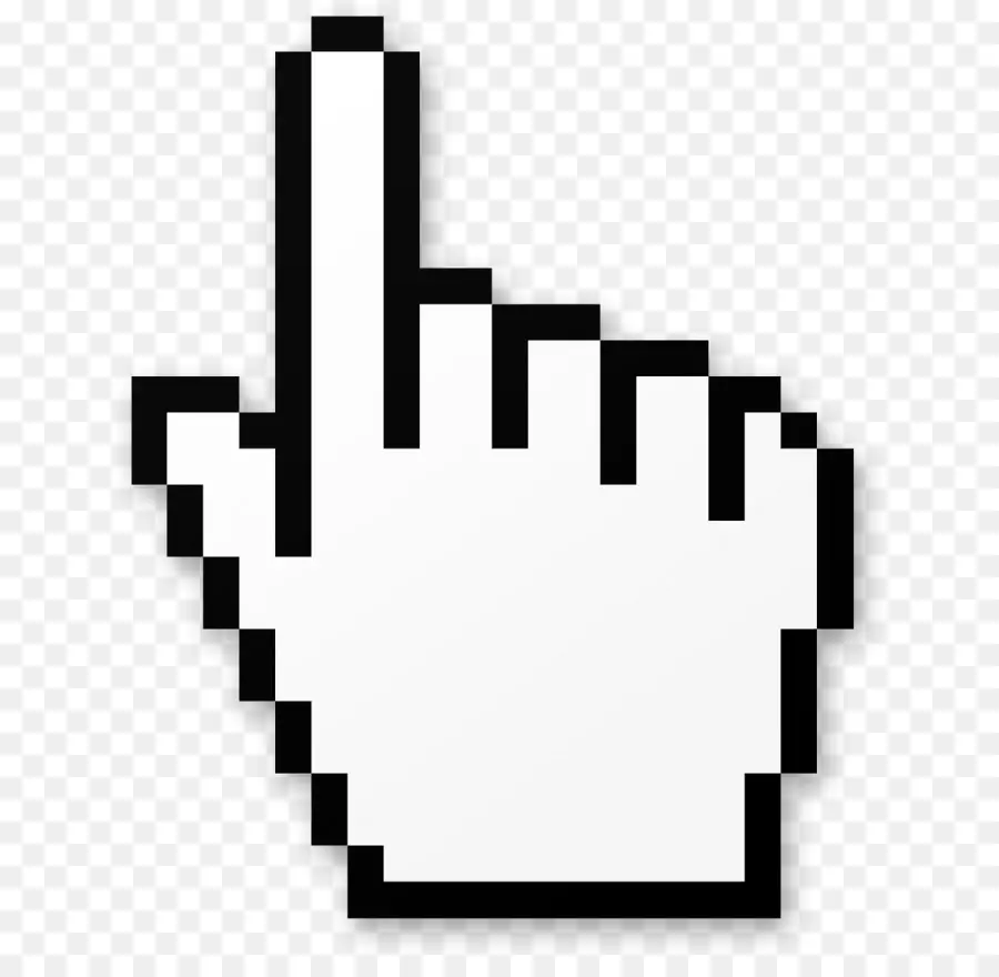 Cursor De Mano Pixelado，Puntero PNG