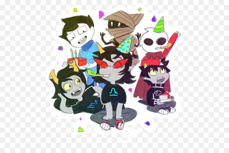 Personajes De Dibujos Animados，Fiesta PNG