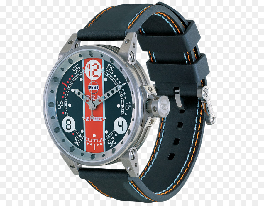 Reloj De Pulsera Plateado，Correa De Cuero PNG